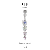 軟骨ピアス ハートはーと オーロラかわいいキュービックジルコニア | ボディピアス専門店凛RIN | 詳細画像1