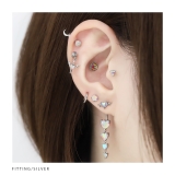 軟骨ピアス ハートはーと オーロラかわいいキュービックジルコニア | ボディピアス専門店凛RIN | 詳細画像5