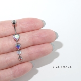 軟骨ピアス ハートはーと オーロラかわいいキュービックジルコニア | ボディピアス専門店凛RIN | 詳細画像6