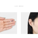 キャッチ ポップダイヤモンドシェイプカラフルホワイトブラック ボディピアス | ボディピアス専門店凛RIN | 詳細画像6 