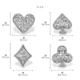 軟骨ピアス トランプジュエルハートスペードダイヤクローバージルコニア ボディピアス | ボディピアス専門店凛RIN | 詳細画像10