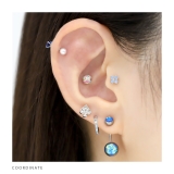 軟骨ピアス トランプジュエルハートスペードダイヤクローバージルコニア ボディピアス | ボディピアス専門店凛RIN | 詳細画像5