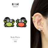 軟骨ピアス かに蟹クラブポップかわいいオレンジグリーン ボディピアス | ボディピアス専門店凛RIN | 詳細画像1