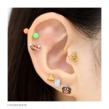 軟骨ピアス かに蟹クラブポップかわいいオレンジグリーン ボディピアス | ボディピアス専門店凛RIN | 詳細画像5