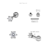 軟骨ピアス サークルスクエアスター星ミニ小さめジュエル ボディピアス | ボディピアス専門店凛RIN | 詳細画像11