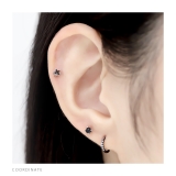 軟骨ピアス サークルスクエアスター星ミニ小さめジュエル ボディピアス | ボディピアス専門店凛RIN | 詳細画像5