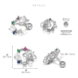 軟骨ピアス 宇宙星スターコスモキュービックジルコニアキラキラ個性的 ボディピアス | ボディピアス専門店凛RIN | 詳細画像9 