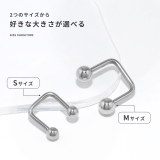 軟骨ピアス シンプルスクエアsurface シルバーサーフェイスバーベル | ボディピアス専門店凛RIN | 詳細画像5 
