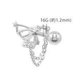 軟骨ピアス バタフライ蝶ジュエルチェーン ストレートバーベル | ボディピアス専門店凛RIN | 詳細画像11 