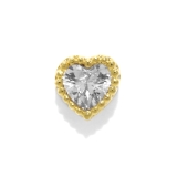 ゴールド・クリア | 軟骨ピアス ハートジュエル推し活カラフルカラー小ぶり小さめかわいい ボディピアス | ボディピアス専門店凛RIN