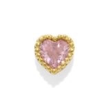 ゴールド・ライトピンク | 軟骨ピアス ハートジュエル推し活カラフルカラー小ぶり小さめかわいい ボディピアス | ボディピアス専門店凛RIN