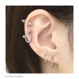 軟骨ピアス ジュエルスタイリッシュ 上品キュービックジルコニア | ボディピアス専門店凛RIN | 詳細画像6