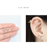 軟骨ピアス クジラホエールかわいい 個性的夏ストレートバーベル | ボディピアス専門店凛RIN | 詳細画像7 