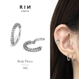 軟骨ピアス コイル巻きシルバーステンレスクールスタイリッシュ ボディピアス | ボディピアス専門店凛RIN | 詳細画像1 