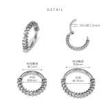 軟骨ピアス コイル巻きシルバーステンレスクールスタイリッシュ ボディピアス | ボディピアス専門店凛RIN | 詳細画像8 