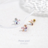 軟骨ピアス お花ジュエルフラワービジューきらきらカラフルかわいい ボディピアス | ボディピアス専門店凛RIN | 詳細画像2