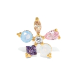 ゴールド | 軟骨ピアス お花ジュエルフラワービジューきらきらカラフルかわいい ボディピアス | ボディピアス専門店凛RIN