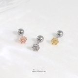 軟骨ピアス ジュエル雪の結晶雪小さめプチミニキュービックジルコニア ボディピアス | ボディピアス専門店凛RIN | 詳細画像2