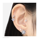 軟骨ピアス ジュエル雪の結晶雪小さめプチミニキュービックジルコニア ボディピアス | ボディピアス専門店凛RIN | 詳細画像5