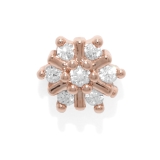 ピンクゴールド | 軟骨ピアス ジュエル雪の結晶雪小さめプチミニキュービックジルコニア ボディピアス | ボディピアス専門店凛RIN