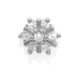 シルバー | 軟骨ピアス ジュエル雪の結晶雪小さめプチミニキュービックジルコニア ボディピアス | ボディピアス専門店凛RIN