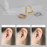 ピアス フープリングピアスツイスト大人かわいい上品 アクセサリー | ボディピアス専門店凛RIN | 詳細画像9