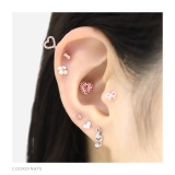 軟骨ピアス パール上品大人カワイイきれいめ高見えシンプル日常使い ボディピアス | ボディピアス専門店凛RIN | 詳細画像6 