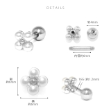 軟骨ピアス パール上品大人カワイイきれいめ高見えシンプル日常使い ボディピアス | ボディピアス専門店凛RIN | 詳細画像9 