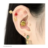 軟骨ピアス バラローズ薔薇花アンティークローズ金属アレルギー ボディピアス | ボディピアス専門店凛RIN | 詳細画像5 