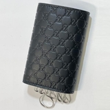 GUCCI グッチ キーケース メンズ ブラック グッチシマ レザー[品番