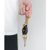 ブラック | キーホルダー ダブルリング 真鍮 | Rocky Monroe