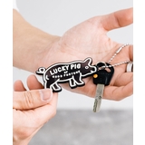 PIG(ブラック) | キーホルダー アクリル アニマル | Rocky Monroe