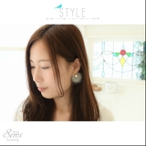 コットンパール ふわふわ ファーピアス | SEMSアクセサリー | 詳細画像2