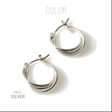シルバー | ねじり 3連 フープ | SEMSアクセサリー