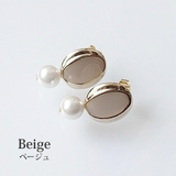 ベージュ | チタンポスト パール カラフル | SEMSアクセサリー