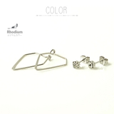 ロジウム | シンプル 大人 ピアスセット | SEMSアクセサリー