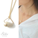 コットンパール スクエア ネックレス | SEMSアクセサリー | 詳細画像1 