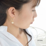 コットンパール サークル ピアス | SEMSアクセサリー | 詳細画像4 