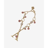 ピンク | ビジューチェーンイニシャルチャームA | & chouette