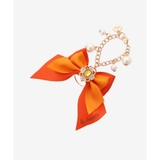 オレンジ | 《推し事》金具付きビジューリボンチャーム | & chouette