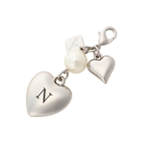 シルバー | イニシャルハートファスナーチャーム N | & chouette
