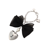 シルバー | イニシャルハートリボンチャーム J | & chouette