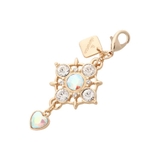 ホワイト | クリスタル スウィングハートファスナーチャーム | & chouette