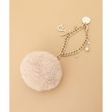 ベージュ | ソフトファーロゴチャーム | Samantha Thavasa