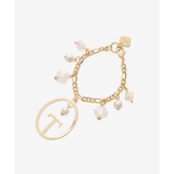 ゴールド | オーバルパールイニシャルチャームＴ | & chouette