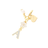 ゴールド | フラワーパール イニシャルファスナーチャーム A | Samantha Thavasa Petit Choice