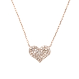 K18 SPG(PG) | K18 PG パーフェクトハートインフィニティネックレス(中) | Samantha Tiara