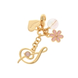ゴールド | フラワーイニシャル ファスナーチャーム S | Samantha Thavasa Petit Choice