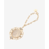 ゴールド | クリアカメオ風イニシャルチャーム（N） | SAMANTHAVEGA