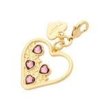 ラベンダー | ハートモチーフ ファスナーチャーム | Samantha Thavasa Petit Choice